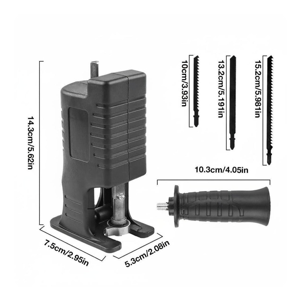 Drill to Reciprocating Saw Adapter Wood Cutting Drill Saw Attachment Power Tool Accessory for Workshop, Garage