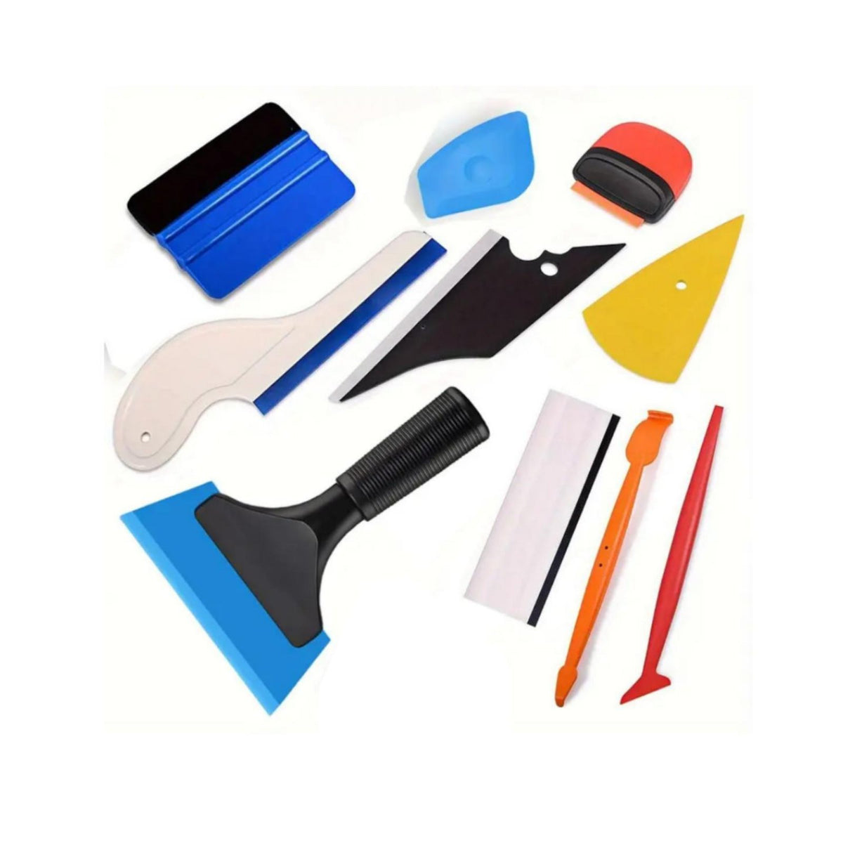 Vinyl Wrap Squeegee Set Multi Shape Soft Rubber Set Scratch Window Tint Squeegee Kit for Professionals, Car Wrapping, Window Cleaning