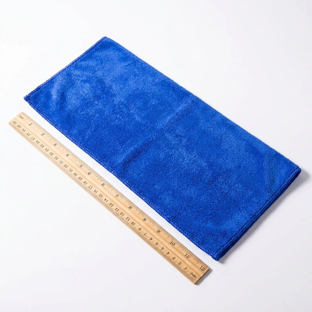 Sapphire 30x70cm Microfibre Towel and Microfibre Cloth, Soft Car Drying Towel for Waxing and Polishing, Lint Plush Finish for Car Washing
