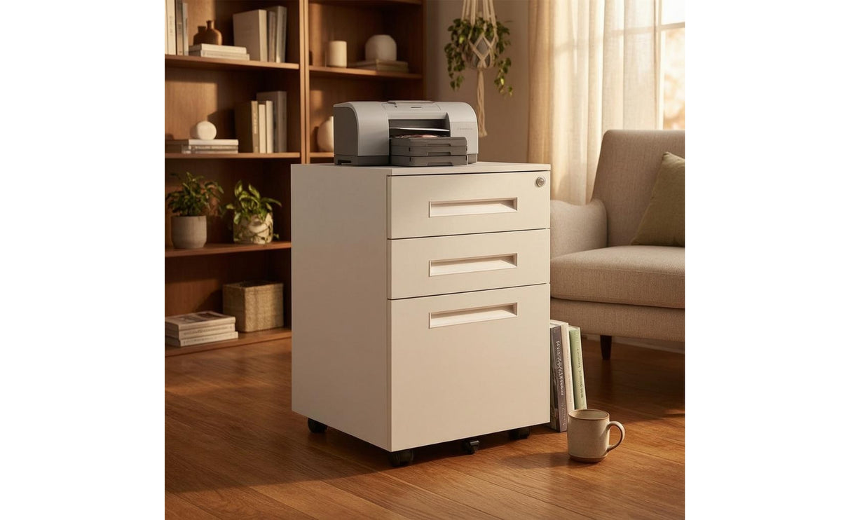 Rolling Filing Cabinet Caster Wheels Mobile Storage Cabinet Compact