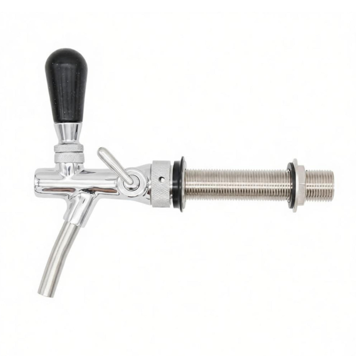 Polished Chrome Adjustable Dispersion Beer Tap Food-Grade Beer Faucet with Shank Heavy-Duty Portable Dispensing Box Box Faucet Corrosion-Resistant for Homebrewers