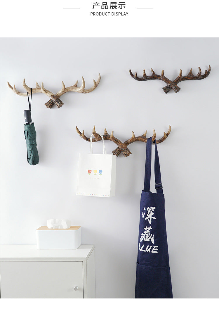 American Retro Antler Decorative Wall Hook