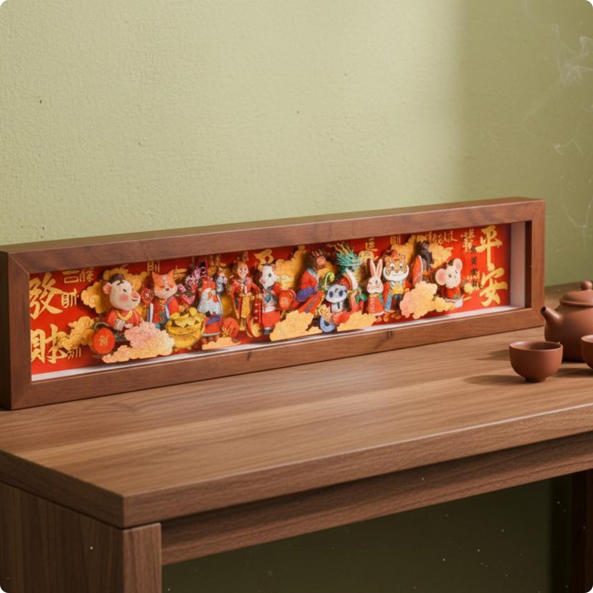 Tabletop Decor Gift Design Paper-Cut Decoration for New Home