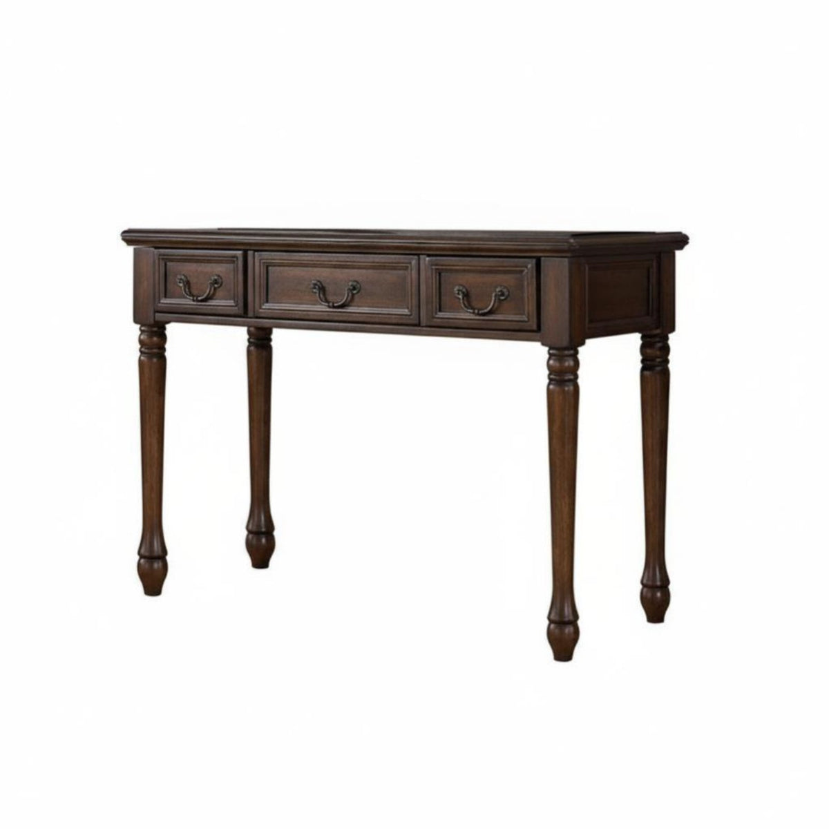 Dressing Desk with Round Mirror and Stool Vintage design Makeup Table space-saving Design Multiple Storage Drawers for Teenagers