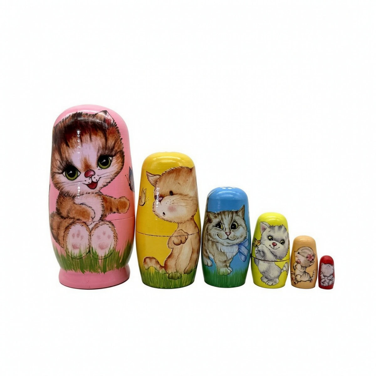 Wooden Russian Nesting Dolls Eco-Friendly Matryoshka Doll Decorative Stacking Doll Compact for Nursery