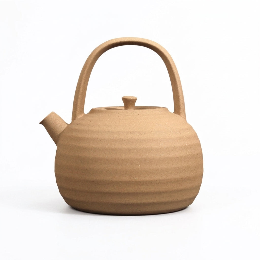 Maifan Stone Teapot with Candle Stove - New Chinese Style
