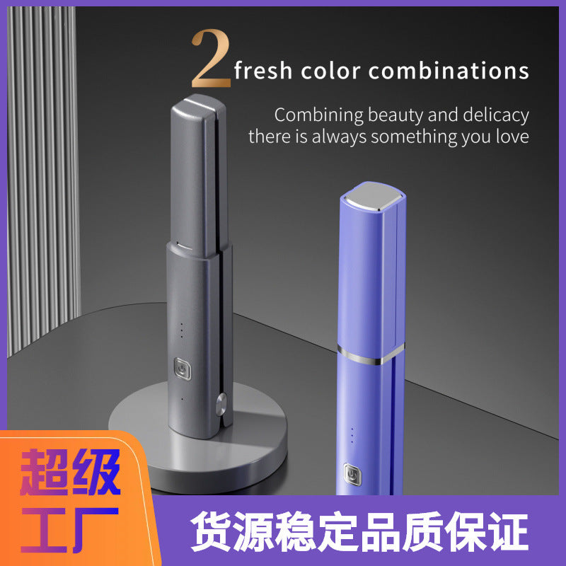 Cordless Straightening and Curling Iron with Negative Ions, Titanium Coating, 3 Heat Settings, Wet/Dry Use