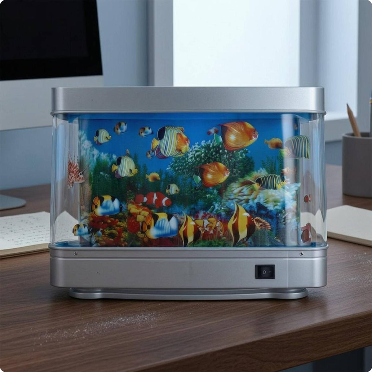 Desktop Aquatic Lamp Plugat Home Decoration Easy to Set Up