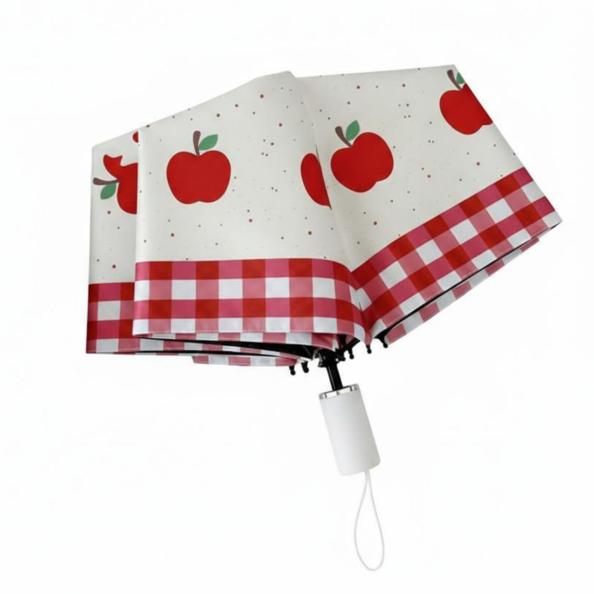 Women's Folding Sun Umbrella Three-fold Frame Black Coating Automatic Open Cute Cartoon Pattern Stainless Steel Shaft Lightweight Dual-use Suitable for Young Adults Everyday Style Outdoor Activities