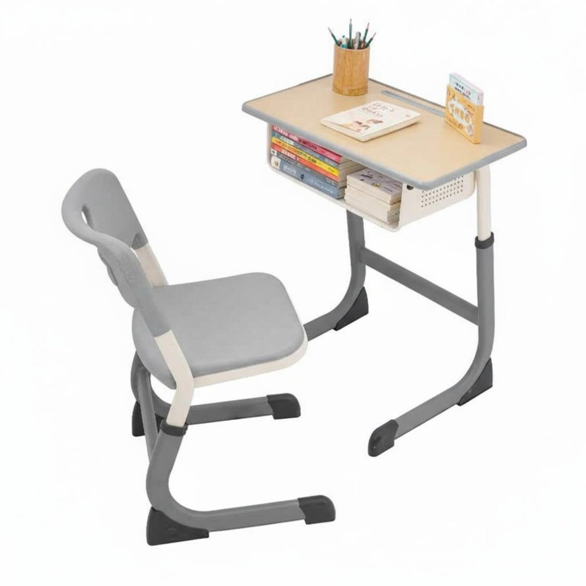 Adjustable Student Desk and Chair Stable School Desk Chair Combo children's Furniture for Students, Teenagers, Training Center, Home, Bedroom