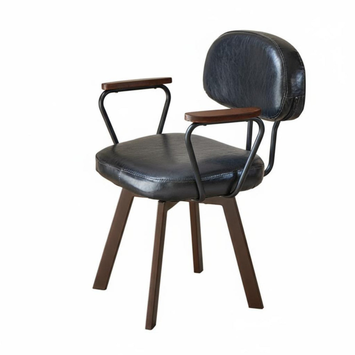 Upholstered Vanity Chair Curved rearrest rotate Armchair Plush Comfort for Teens