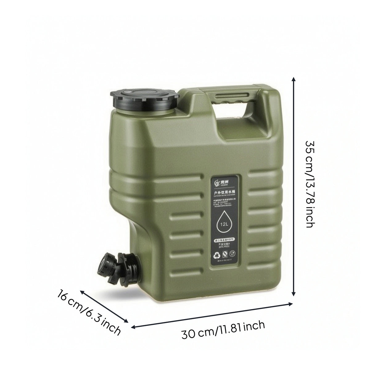 Water Container with Outdoor Water Container with Spigot Sturdy for Campers