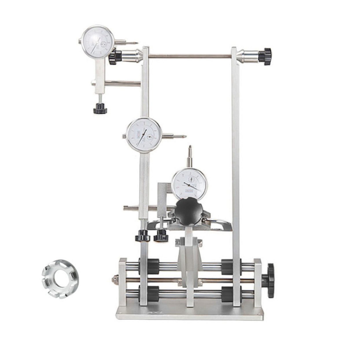 Wheel Truing Stand with Dial Indicators Precision Two-Wheeler Wheel Truing Stand Stable Tool for Workshop