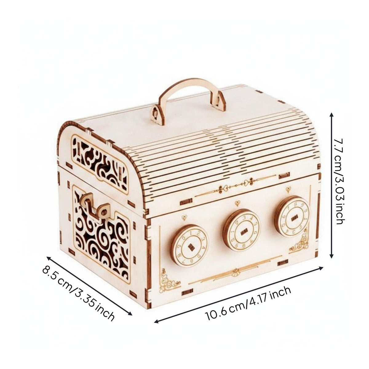 3D Wooden Brain Teaser Box Brain Teaser Wooden Code Box Decorative
