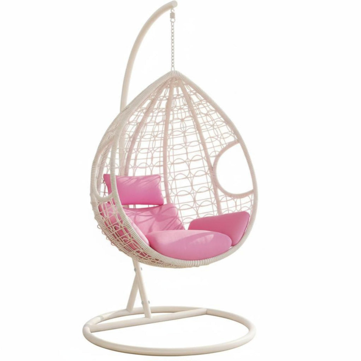 Freestanding Ovoid Chair Wickerdesign Weave Freestanding Enclosed Lounger Plush Paddinging Weatherproof for Gift Givers