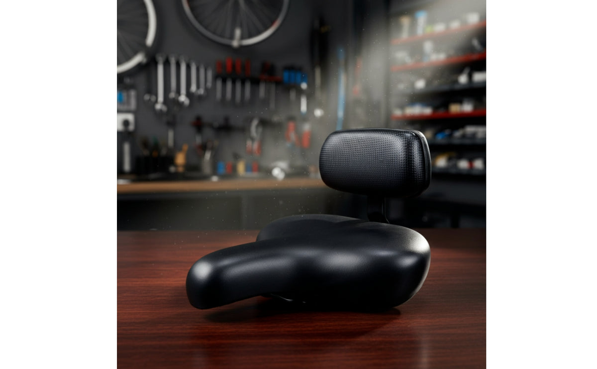 Supportive Electric Bicycle Seat with Backrest Contoured Bike Saddle with Backrest Padded Ergonomic for Riders