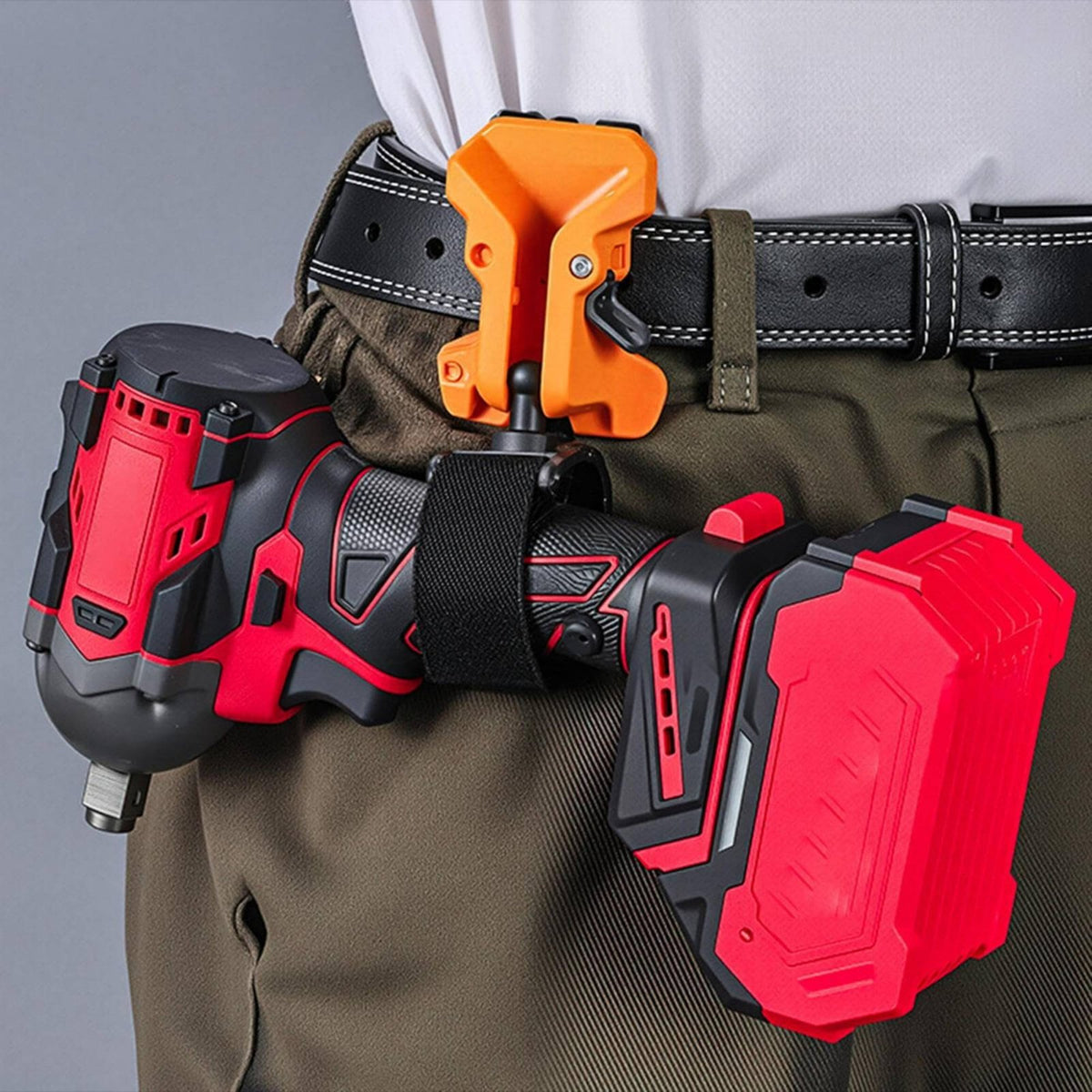 Power Tool Belt Clip Heavy Duty Power Tool Belt Hanger Wear-Resistant Electric Drill Holder for Construction Workers, Electricians, Rooftops
