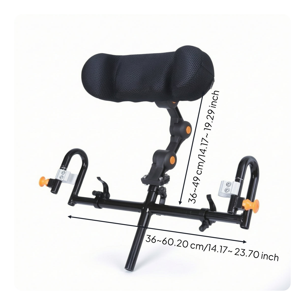 Adjustable Wheelchair Headrest Clamp-on Headrest with Aluminum Bracket Supportive Cushion Padded for Disabled, Rehabilitation
