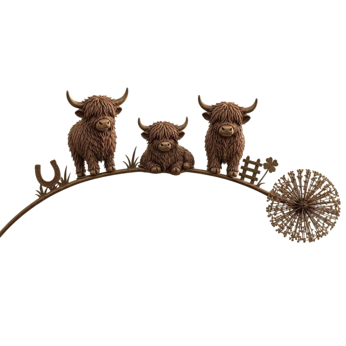 Garden Stake with Animal Figures Sturdy Lawn Ornaments Rustic for Courtyard