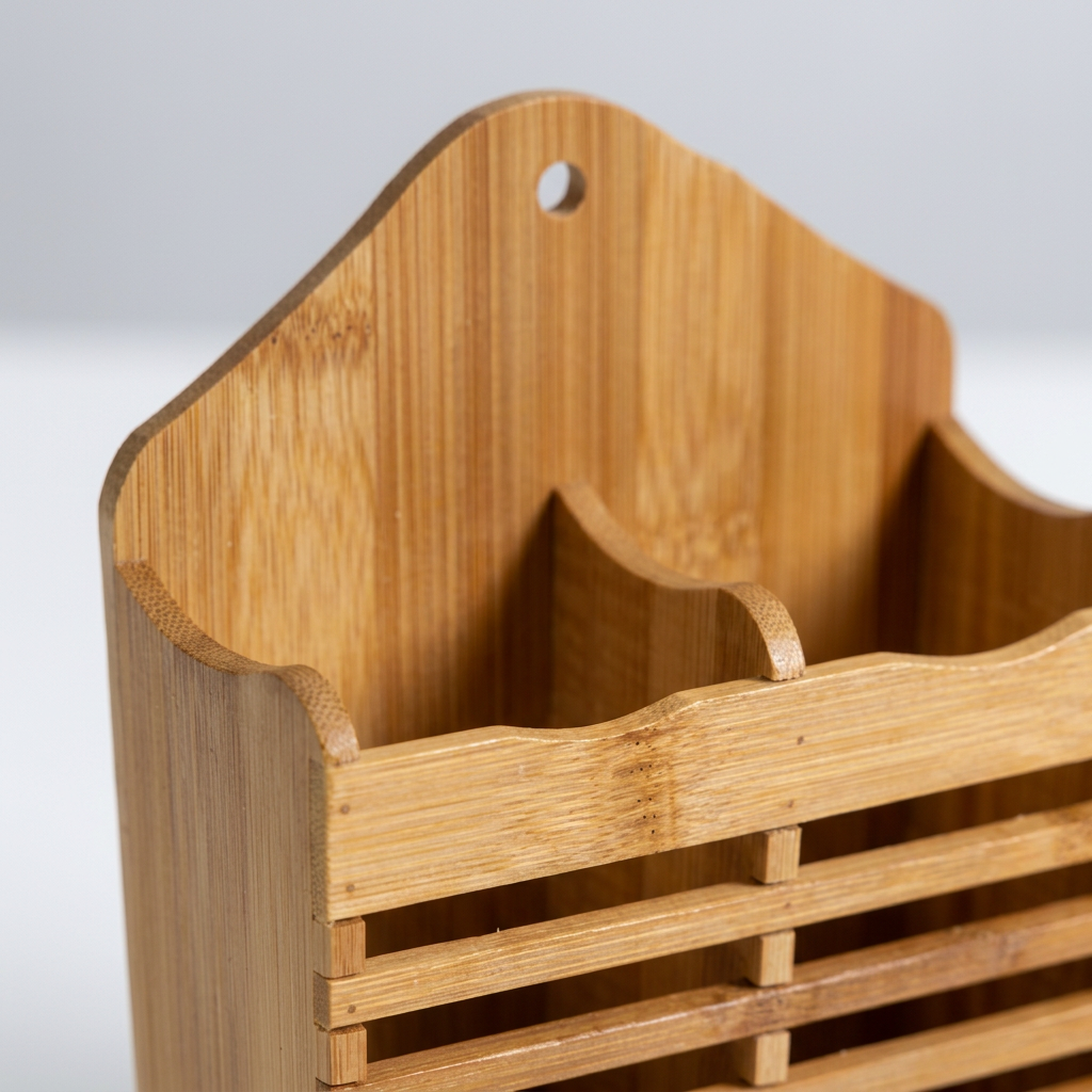 Traditional Chinese Chopstick Holder, Bamboo Utensil Holder for Countertop, Kitchen Organizer, Chopstick Box with Drainage, Wall Hanging Storage