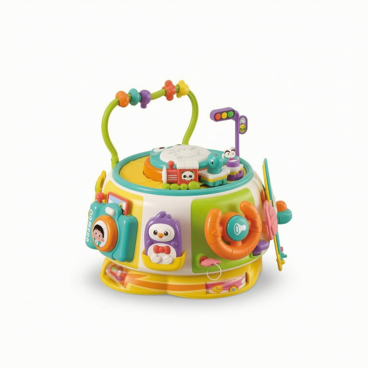 Activity Cube with Learning Activities Educational Activity Toy with Handle Busy Toy with Handle Child-Led for Toddlers, Travel