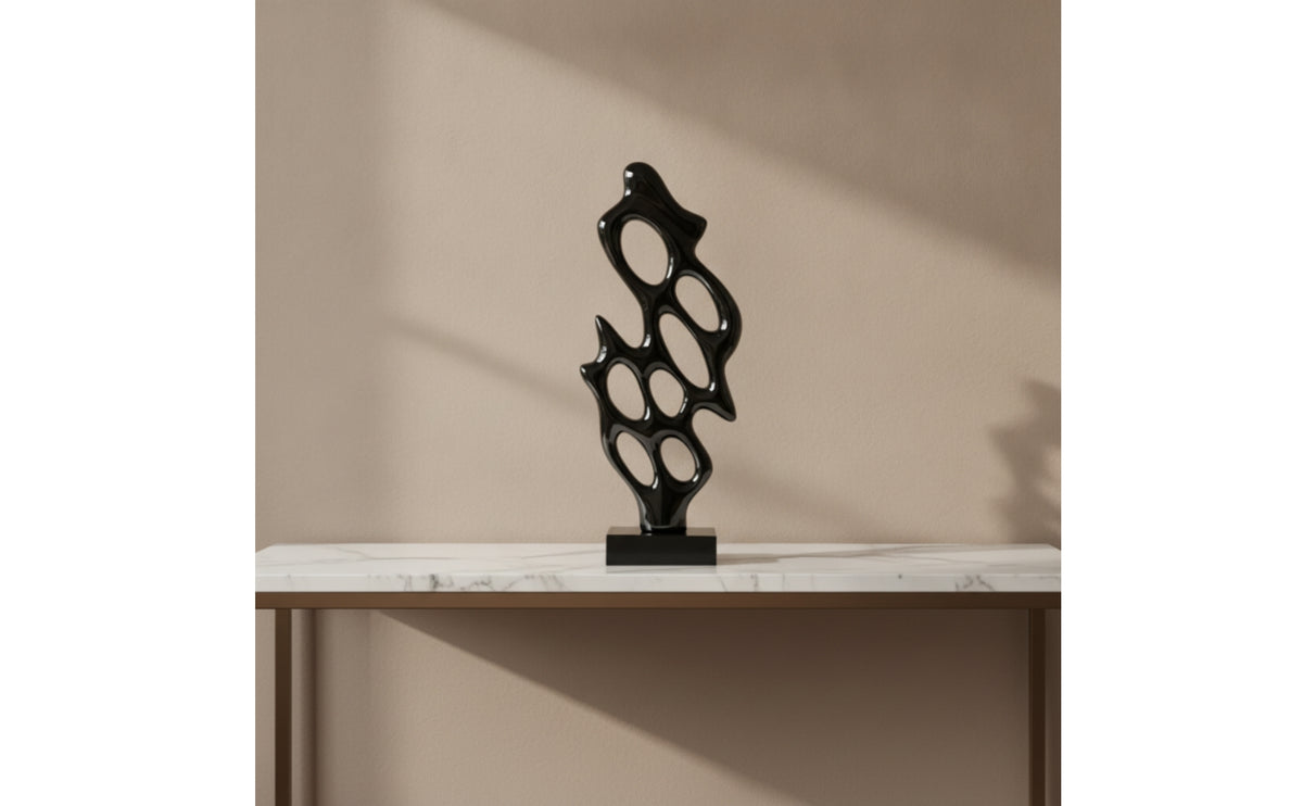 Tabletop Ornament Abstract Geometric Sculpture Modern Tabletop Sculpture for Homeowners, Art Collectors, Living Room, Entryway, Office