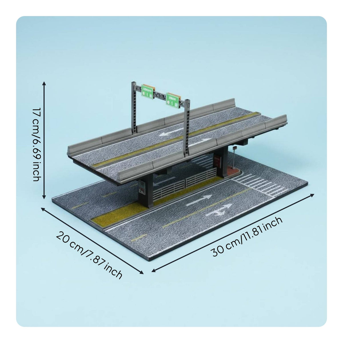 1:64 Elevated Bridge Model Easy Assembly 1:64 Scale Display Gift Idea for Desk