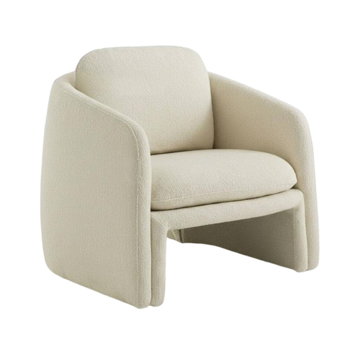 Upholstered Armchair Natural Simplicity Aesthetic Upholstered Tub Chair Designer Design Padded Armrests for Readers, Living Room