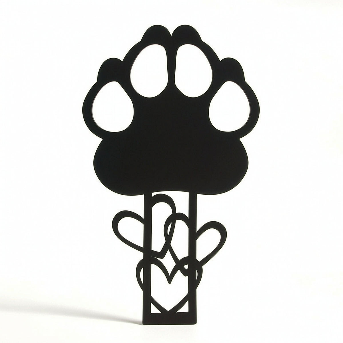 Pet Memorial Stake Metal Garden Ornament with Paw Print Dignified for Yard
