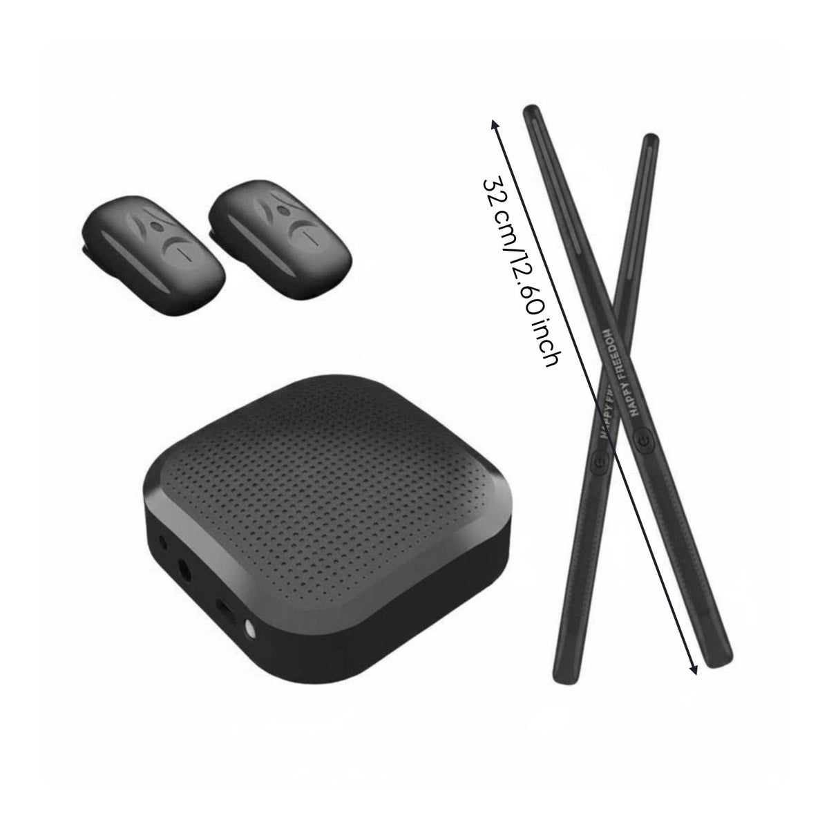 Realistic Air Drum Set Battery Powered Motion Sensing Drum Set Portable Electronic Drums for Drummers, Beginners, Practice, Travel