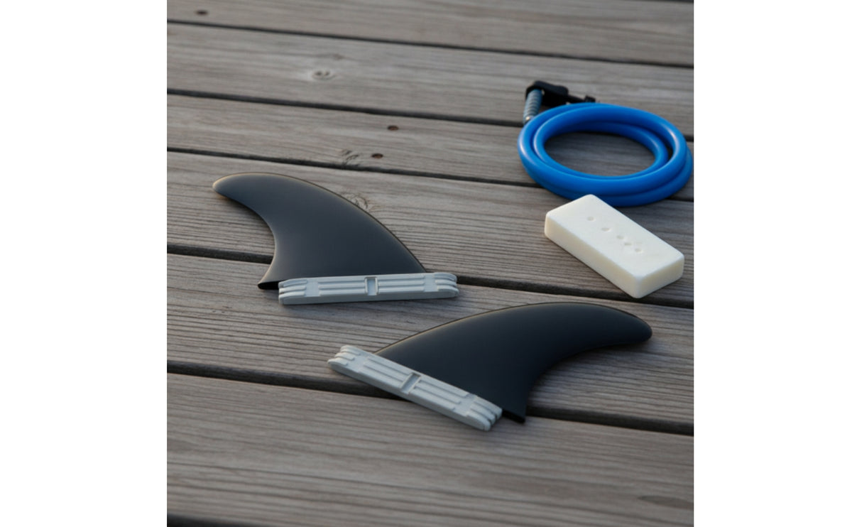 2 Pieces Surfing Board Fins with Double-Tab Base Control Surfing Board Fin Assembly Athletic Goods for Surfers