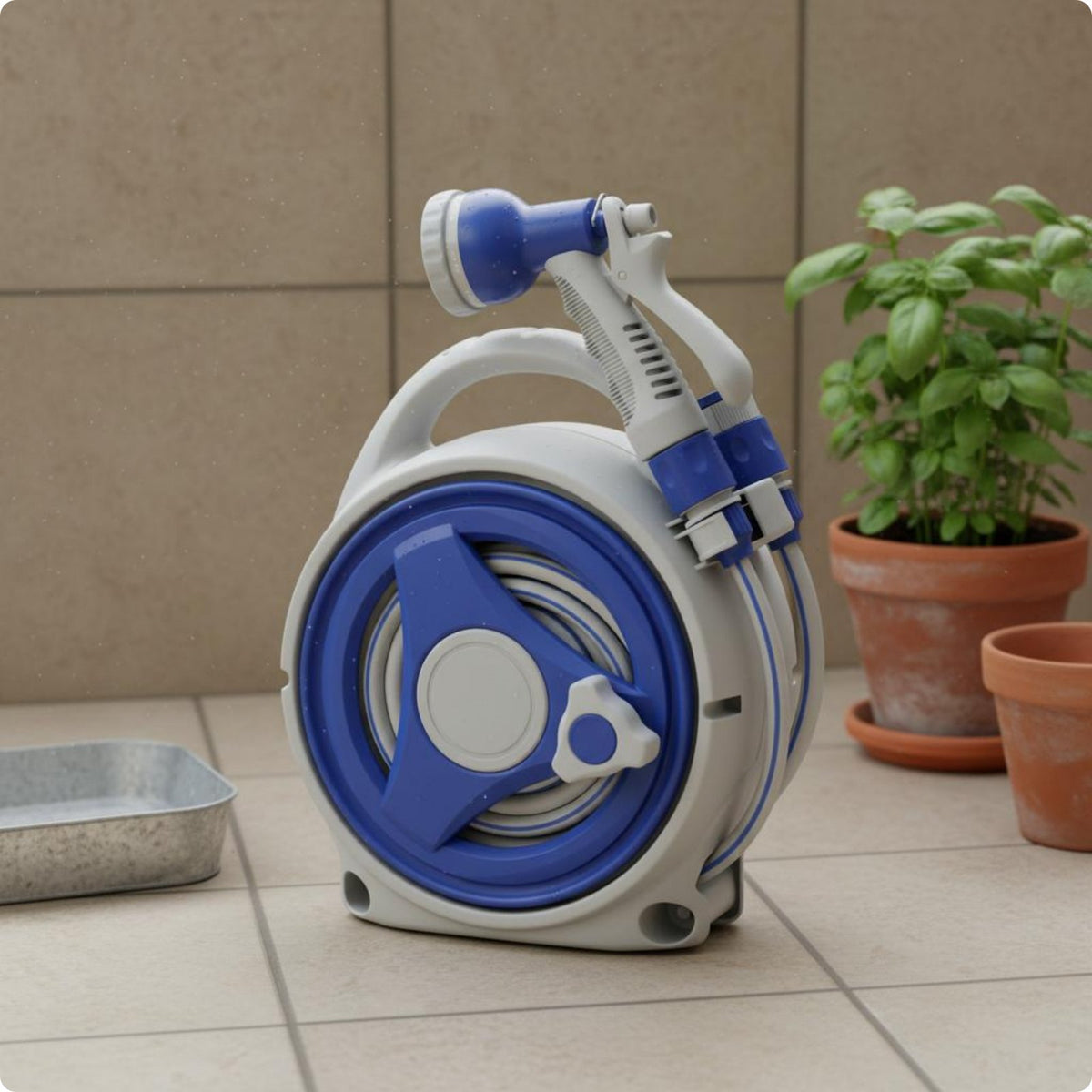 Water Hose Reel Carrier Compact Garden Hose Reel Carrier Space Saving for Yard