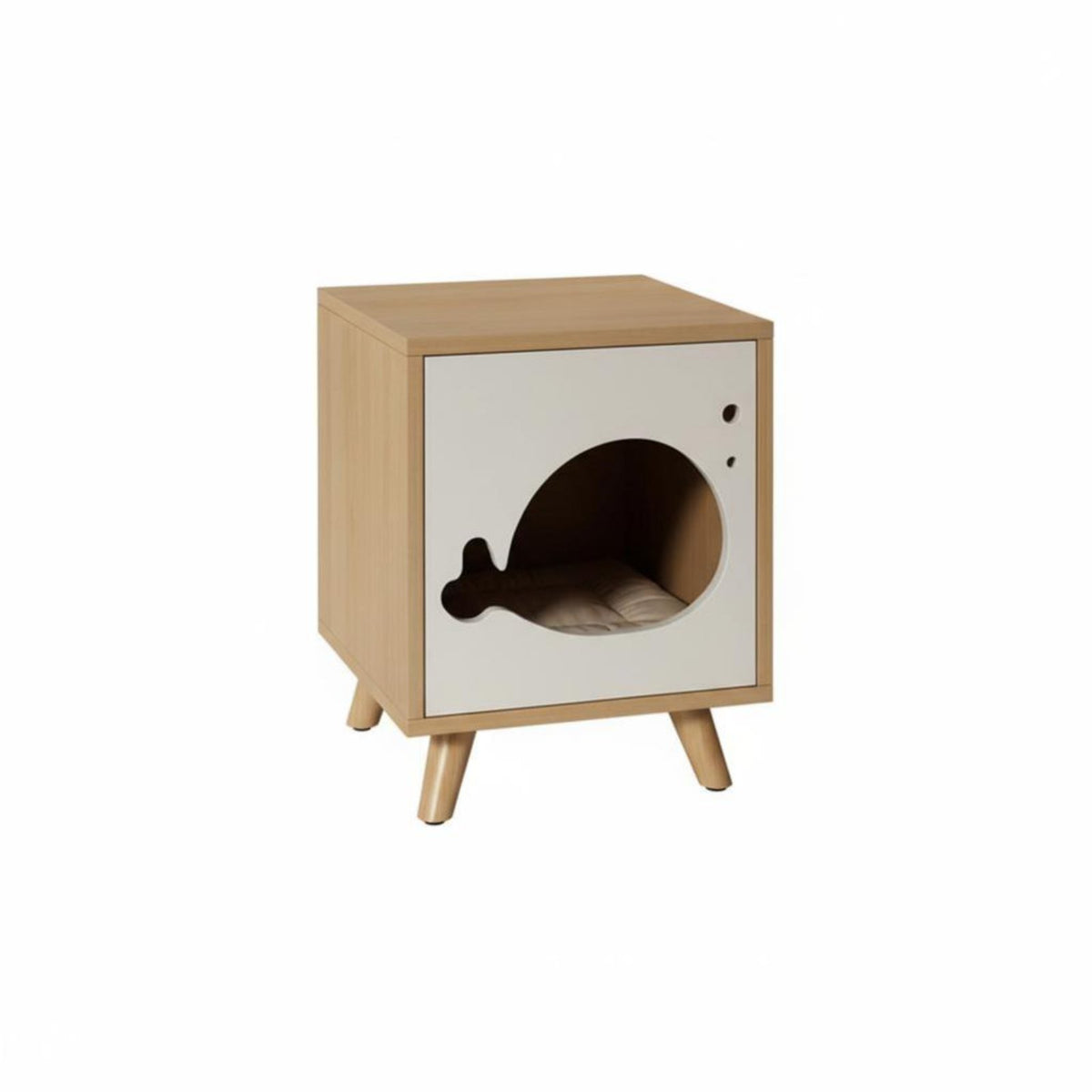 Nightstand with Cat Bed two-wayUse Design Multifunctional Pet Side Table