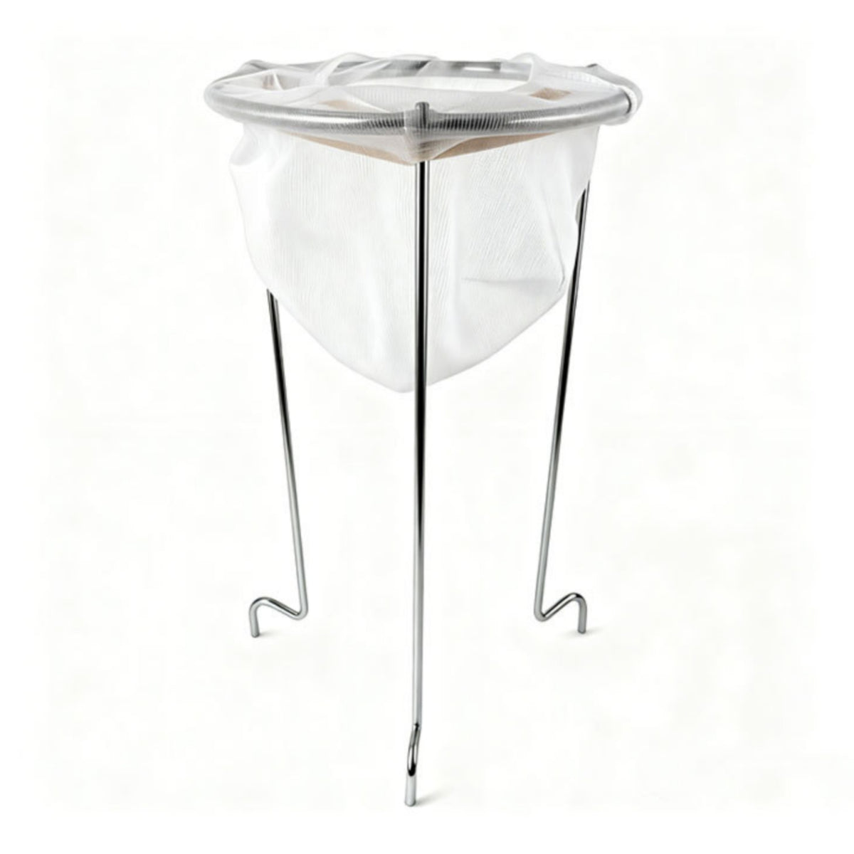 Stainless Metal & Gelatin Strainer with Stand Rust-Resistant Strainer with Mesh Bag Long-Lasting Filtering Stand Countertop for Home Cooks