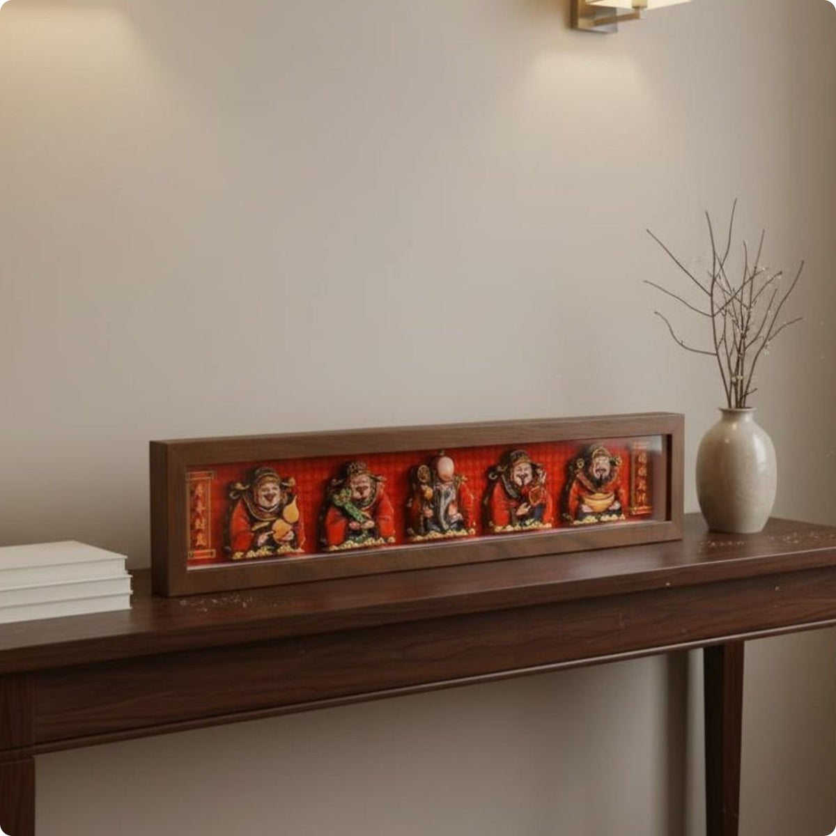 Entryway Display Stand Housewarming Decor Piece Auspicious Decorative Plaque for Entryway