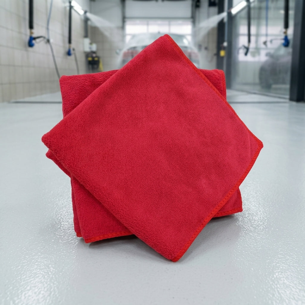 Microfibre Cloth Car Drying Towel, Highly Absorbent Cloth for Detailing, Non-linting Microfibre Cloth 40cm x 40cm with Bound Edges, 400g Weight