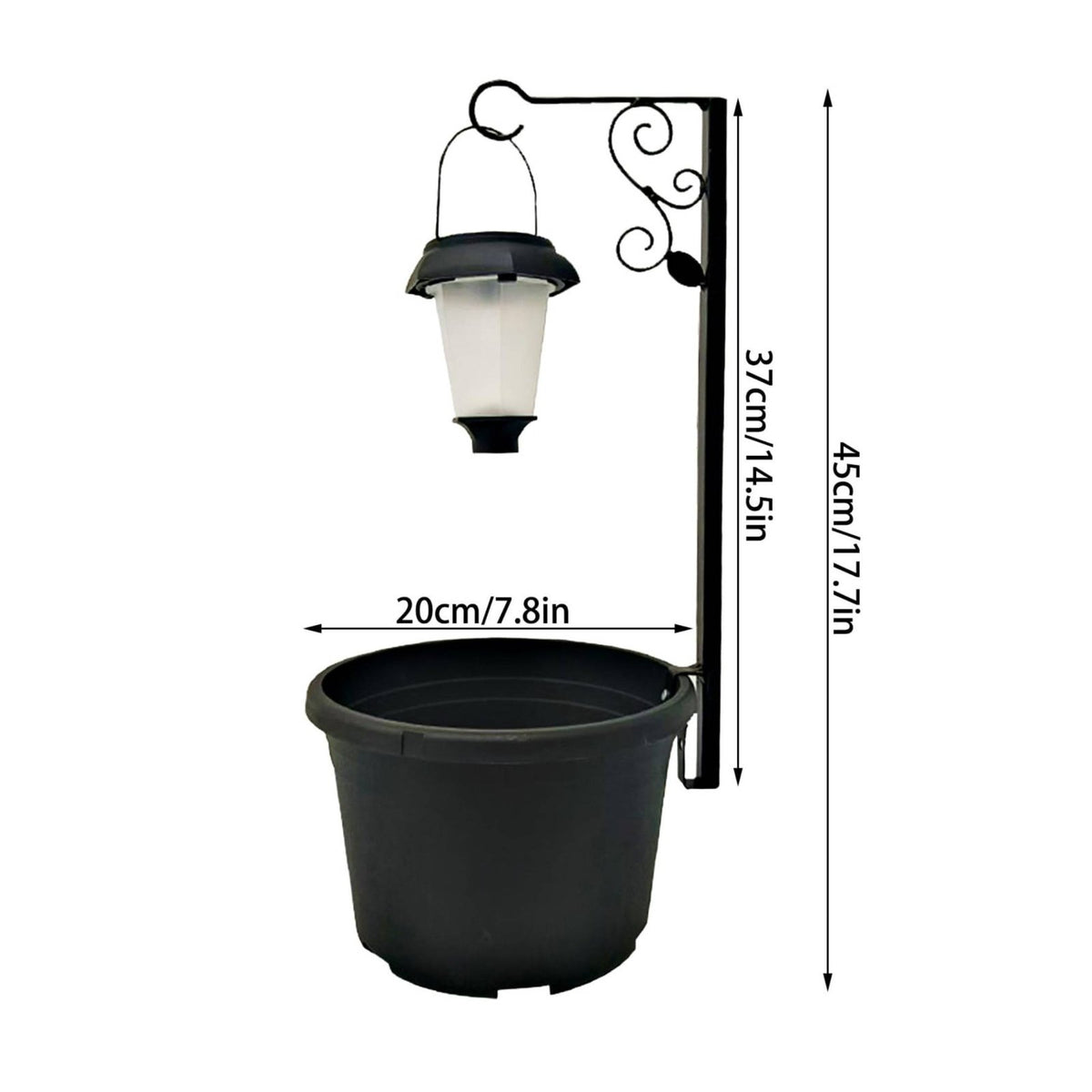 Outdoor Planter Light Warm White Solar Decorative Lamp 2 in 1 for Front Porch
