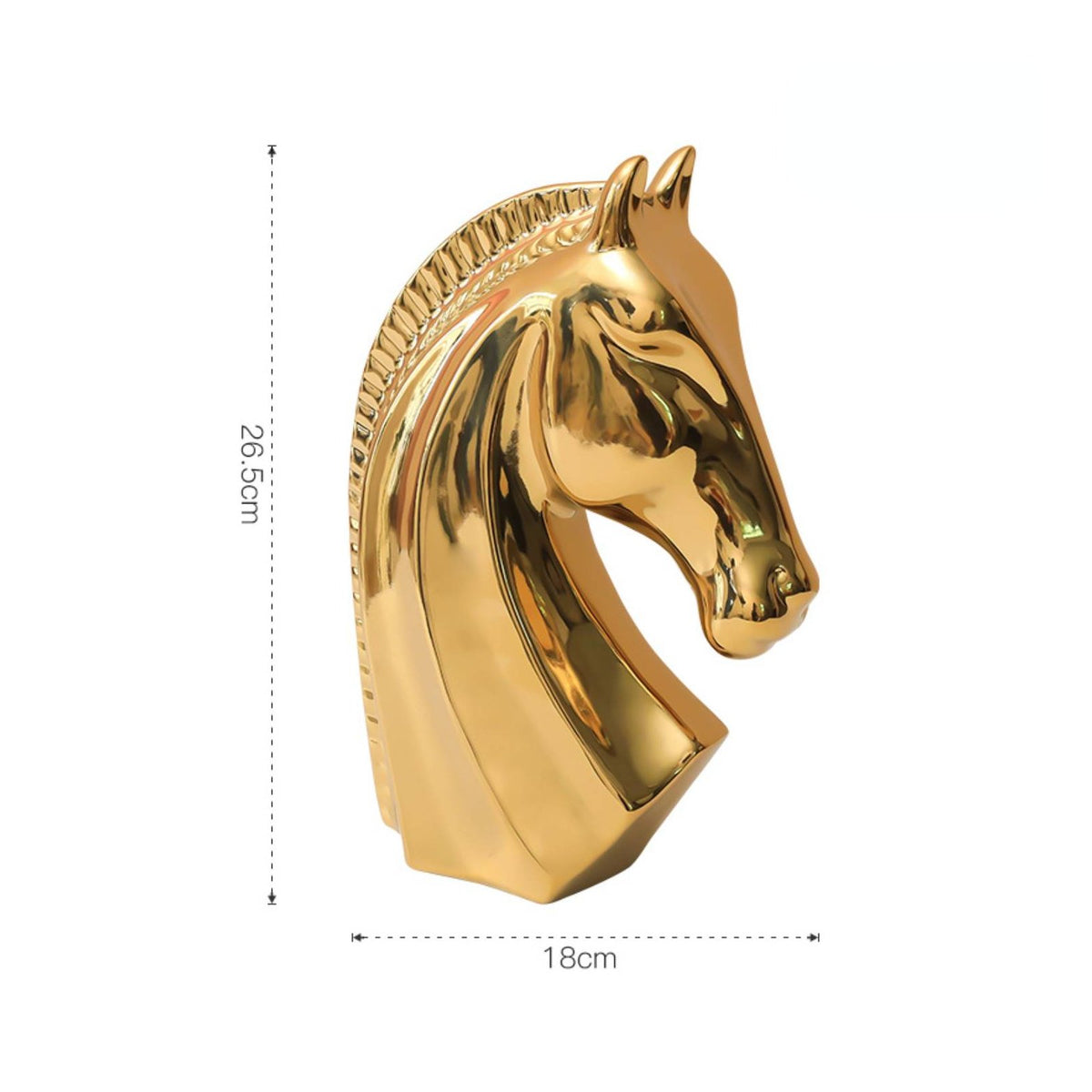 Ceramic Horse Bust Light Luxury House Decoration Modern Design for Entryway