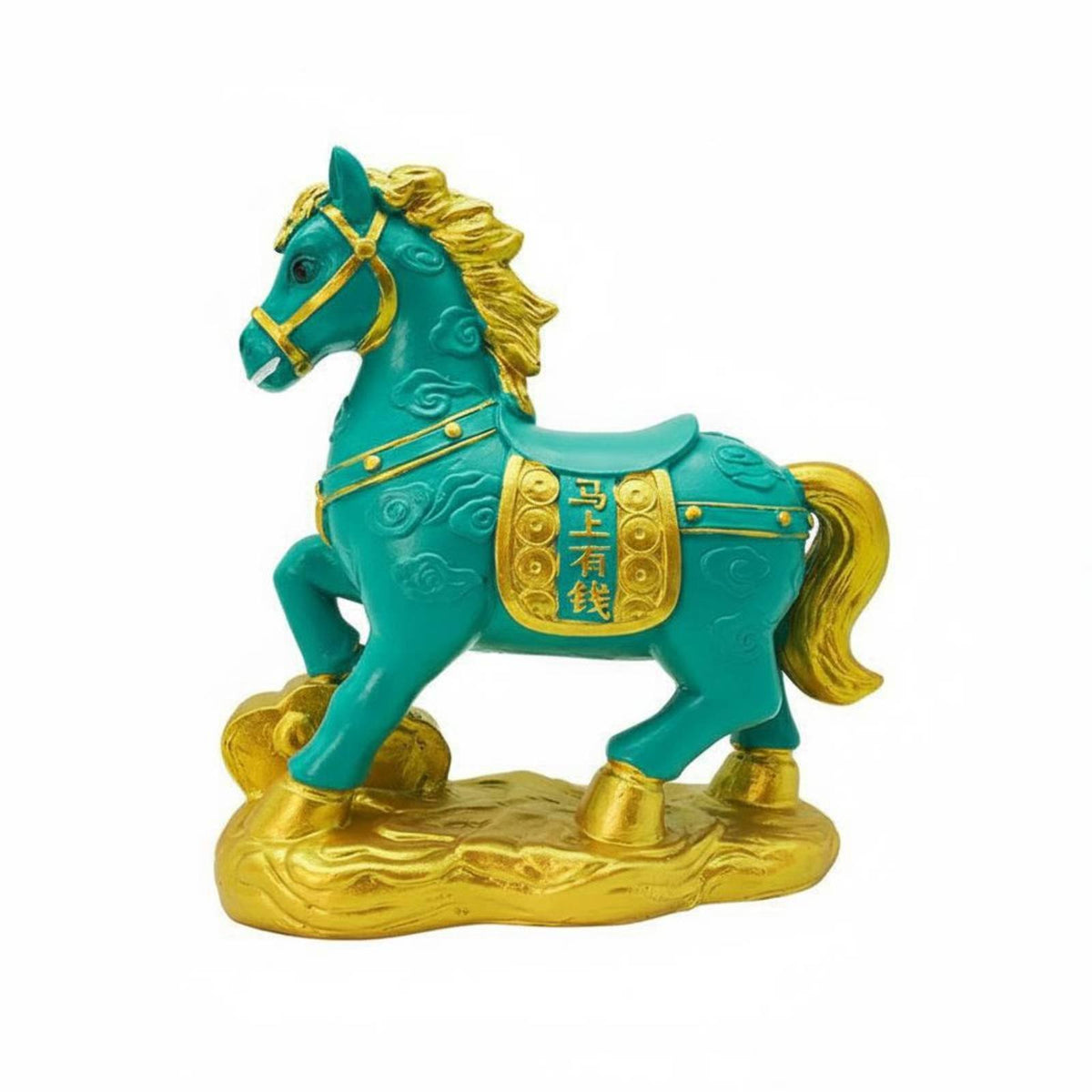 Wealth Attracting Resin Horse Coin Bank Desktop Ornament Home Decoration Vibrant Colors for Children