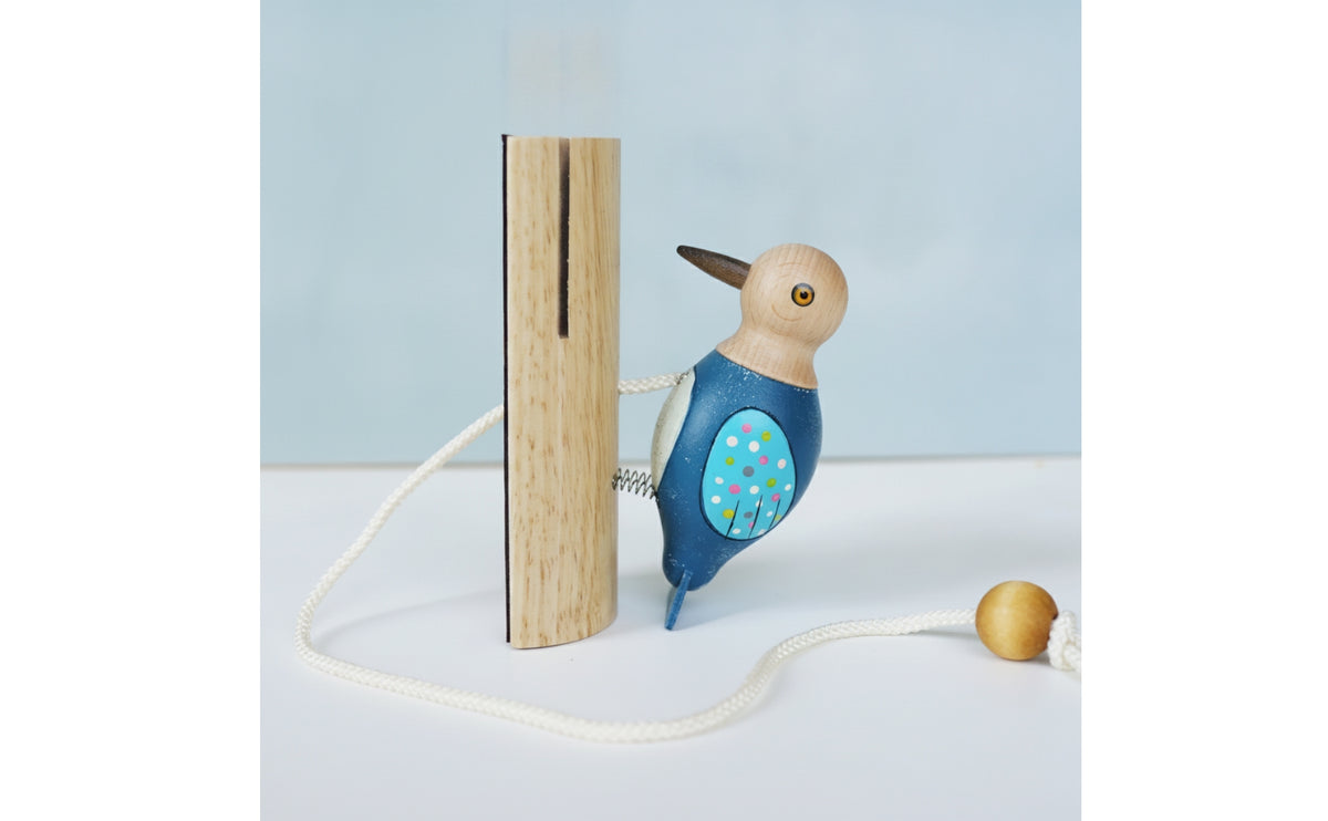 Wooden Door Chime Rustic Bird Door Chime Handcrafted Bird Ornament for Nature Lovers, Homeowners, Entryway, Porch
