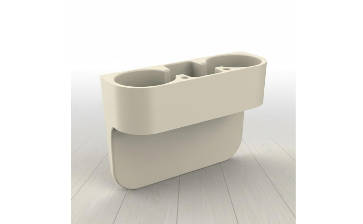Seat Space Organizer Featuring Beverage Holders Holder Easy Installation Space Organizer Universal Fit Console Side Pocket for Road Trips