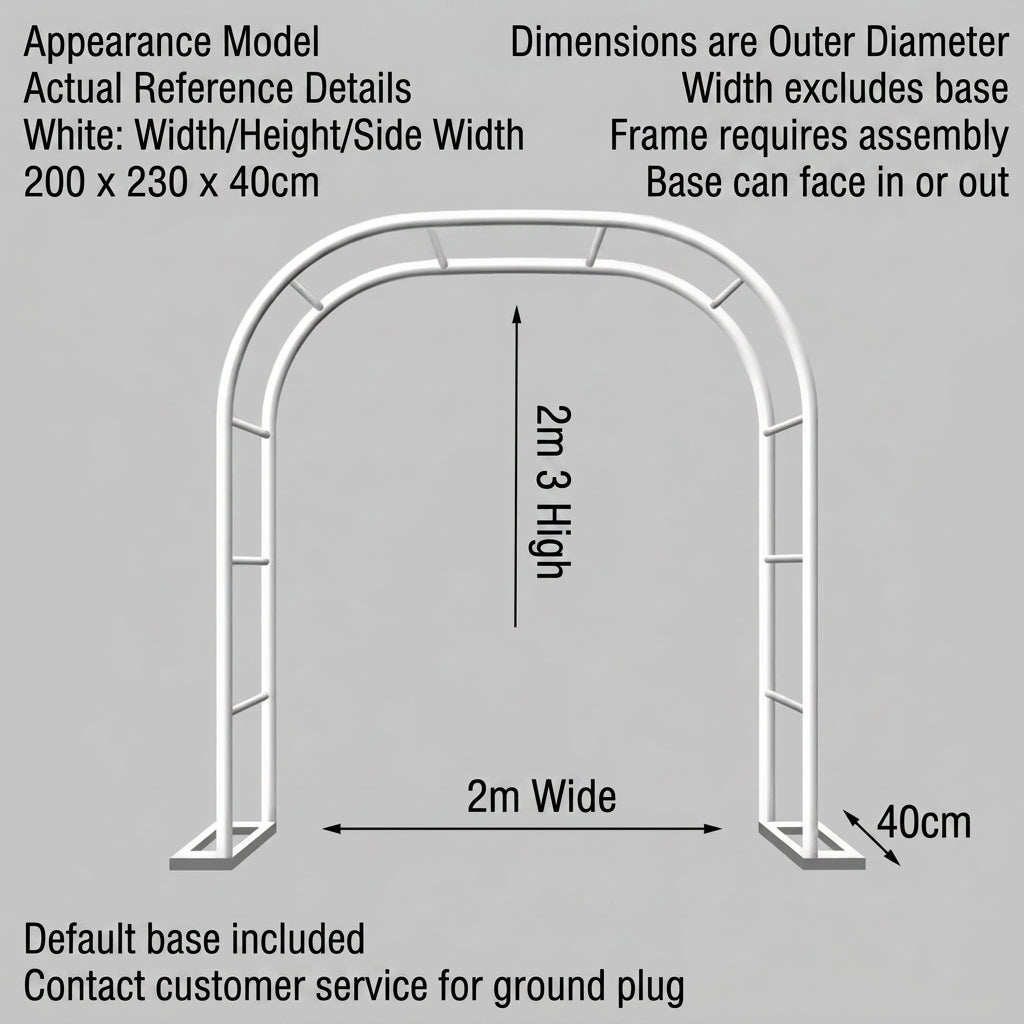 Garden Arch for Elegant Garden Decor, Garden Arches Metal Strong and Heavy Duty for Plant Support, Wide 350cm Wedding Arch, Metal Ground-Standing