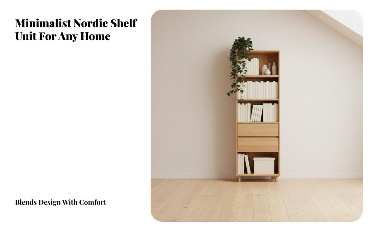 Large Capacity Multi-Tier bookshelf with Drawers Floor-Standing Multi-Tier Shelving Unit Minimalist Design Book Rack Sturdy Construction for Students, Families, Homeowners, Study Room, Bedroom