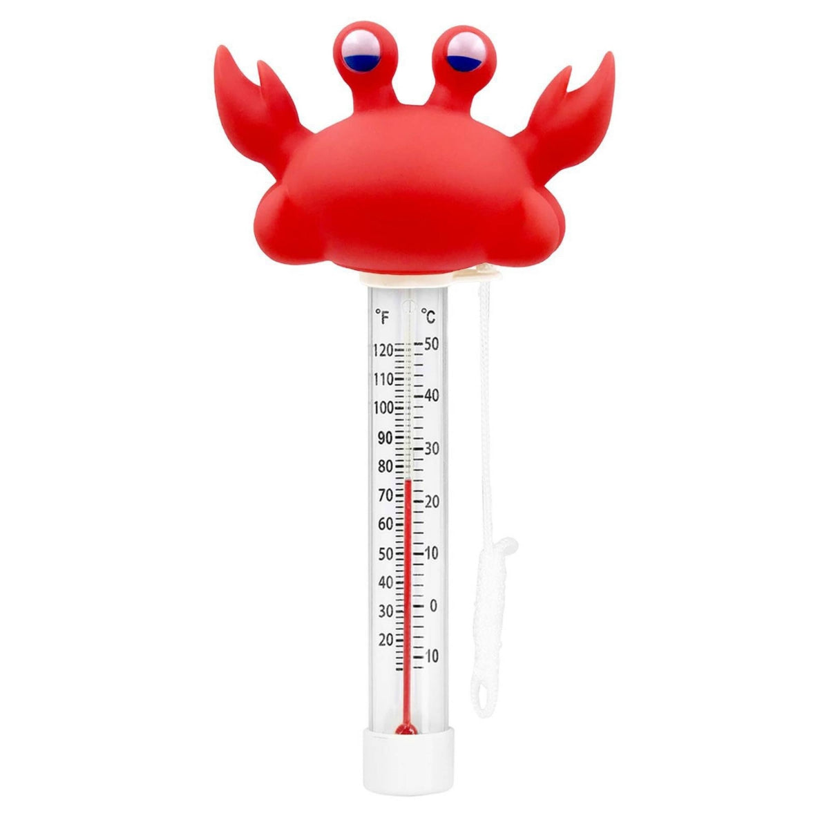 Crab Style Swimming Pool Thermometer Easy to Read for Hot Tubs, Ponds