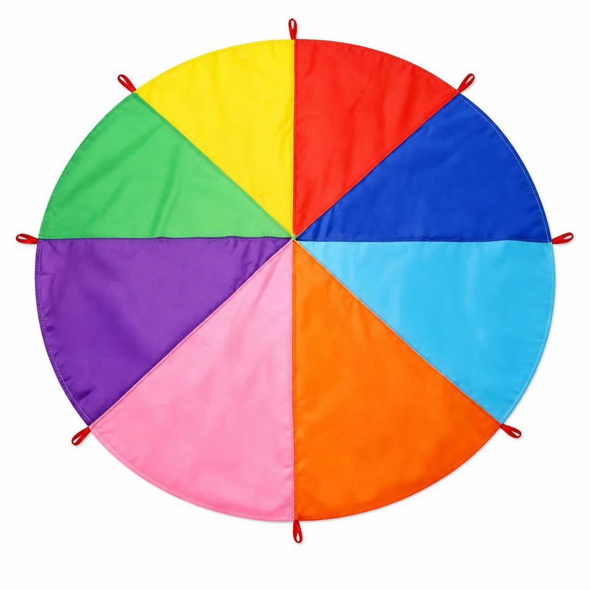 Lightweight Rainbow Parachute Play Mat Textile Loop Handle Parachute Mat for Children, Outdoor, Early Education Games