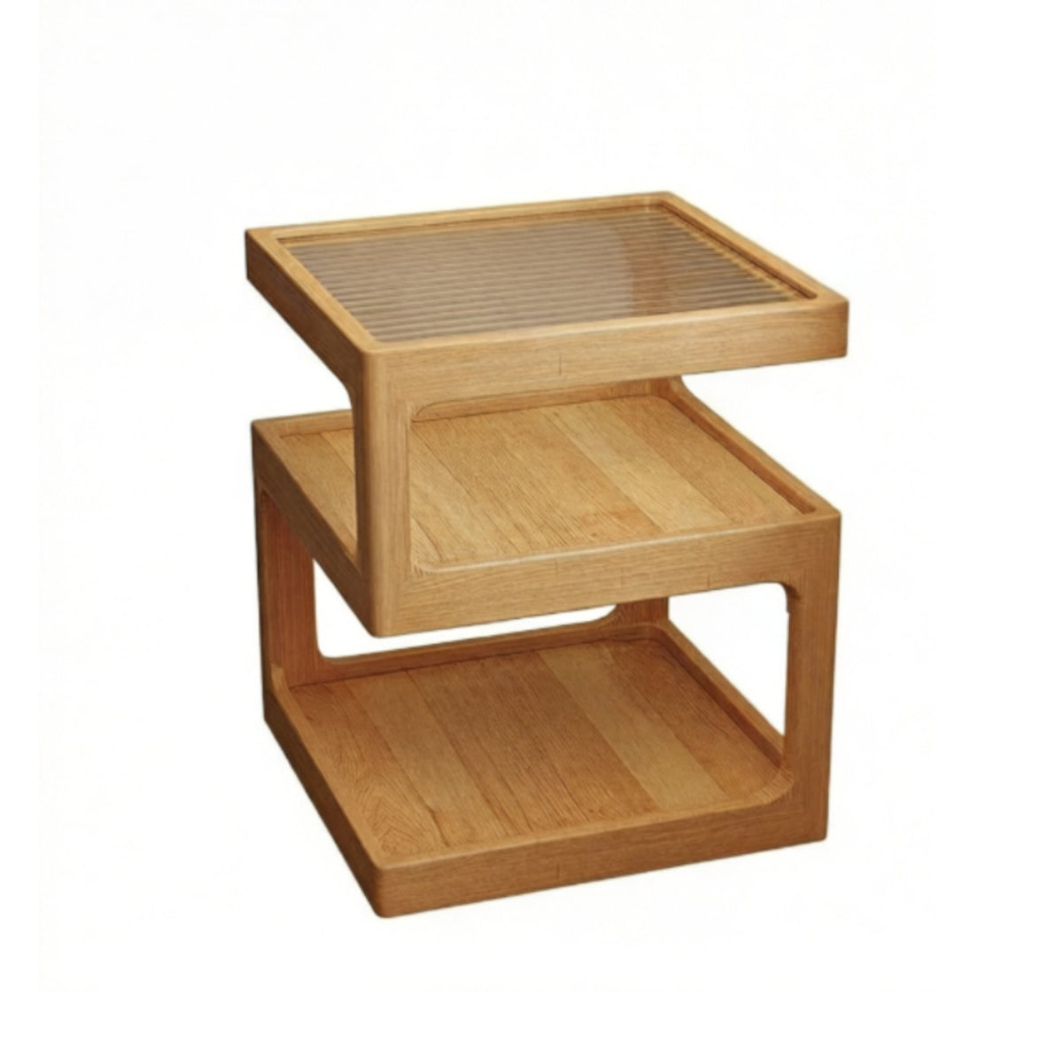 Bedside Storage Table Creative Design Number-Shaped Side Table Rounded Corners