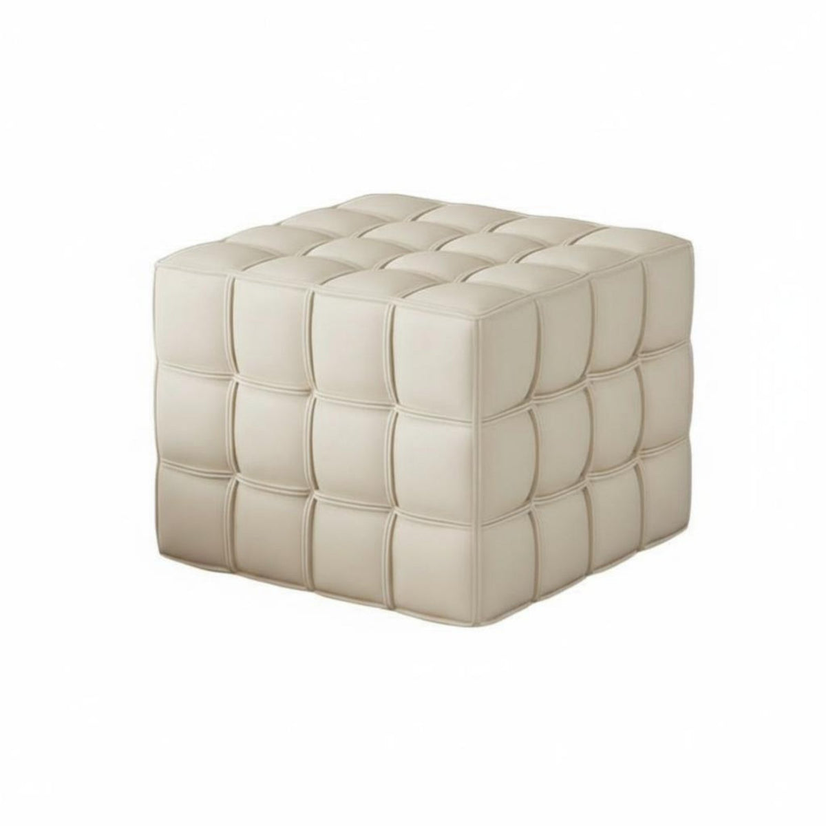 Cube Pouf Italian Design Ottoman Geometric Shape for Bedroom, Homeowners, Adults