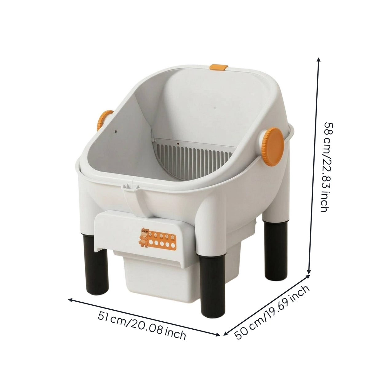 Self-Cleaning Electric Cat Litter Box Smart Automatic Litter Box Sterilizing Pet Supply Compact for Cats, Home, Apartment
