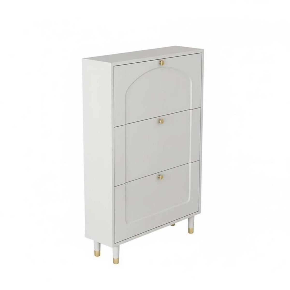 Tipping Shoe Storage Unit Large Capacity Flip Drawer Shoe Storage Contemporary Home Furniture for Entryway, Hallway