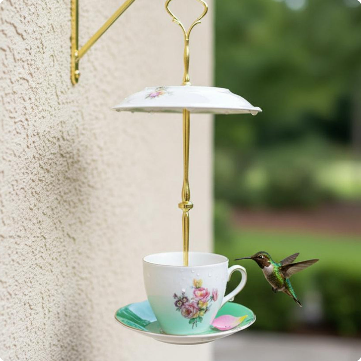 Teacup Bird Feeder Unique Tea Cup Feeder Long-Lasting for Yard